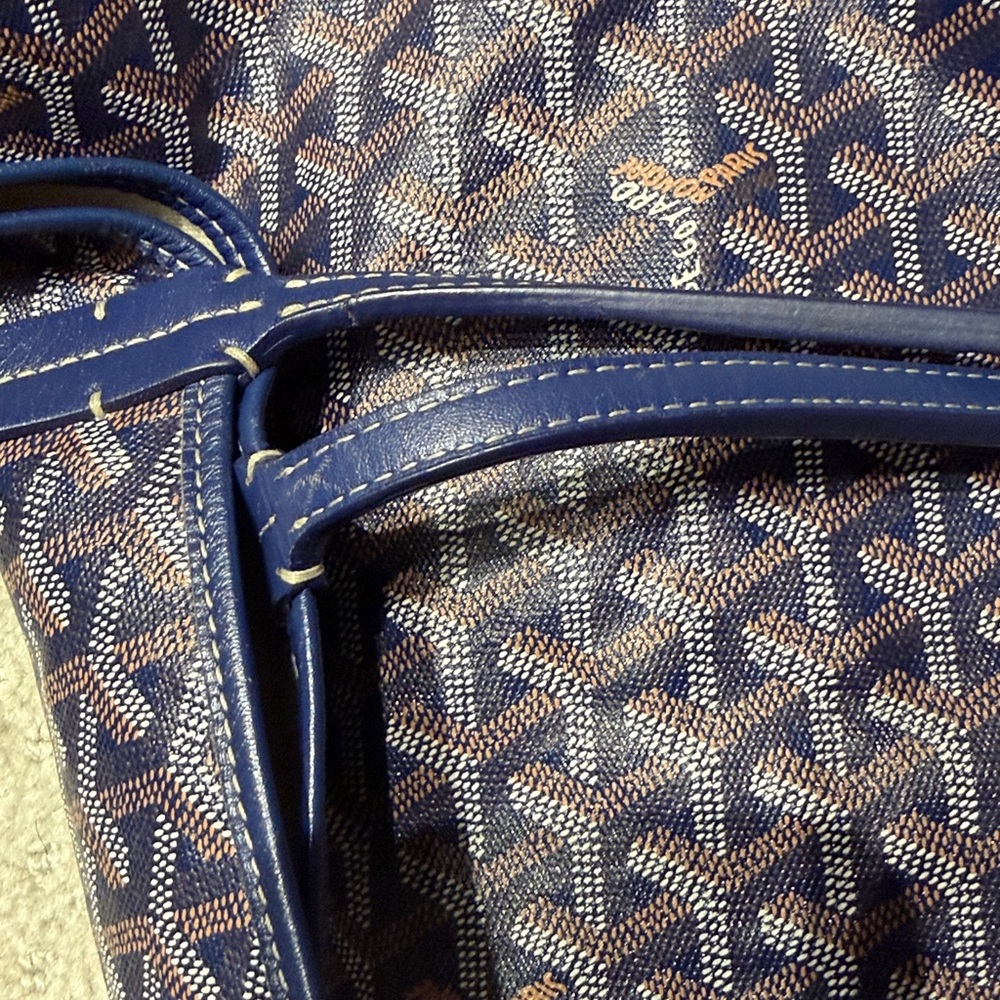 Goyard Saint Louis GM Blue and White Tote Bag - Picture 12 of 12